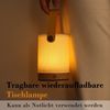 ZMH 2ER Nachttischlampe Touch LED Tischlampe - Dimmbar Geschenk Tischleuchte Kabellos mit USB Batteriebetrieben Akku Modern Tragbare Nachttischleuchte aus Stoff Bettlampe Kinder Schlafzimmer Bild 3