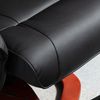 Flieks Relaxsessel mit Hocker, Massagesessel mit 10 Vibrationspunkte, 360° Drehung, Liegesessel mit Liegefunktion, Kunstleder, Schwarz Bild 3