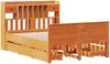 vidaXL Massivholzbett mit Regal ohne Matratze Wachsbraun 150x200 cm 3308920 Bild 3