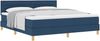 vidaXL Boxspringbett mit Kissen mit Kopfteil Blau 180 x 200 cm Stoff 3338866 Bild 2