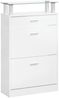 vidaXL Schuhschrank Hochglanz-Weiß 63x24x104 cm Holzwerkstoff 342566 Bild 5