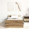vidaXL Bettgestell ohne Matratze Artisan-Eiche 100x200cm Holzwerkstoff 857477 Bild 3