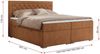 Boxspringbett, Modern Bett mit Multipocket-Matratze und zwei Bettkästen - JASIR - 120 x 200 cm - Orange Stoff - H4 Bild 5