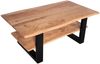 Couchtisch Baumkante 115 x 65 cm Akazie massiv + naturfarben schwarz PATRICK 76384629 Bild 2