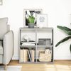 vidaXL Raumteiler-Bücherregal Grau Sonoma 69,5x29x69,5 cm 858008 Bild 3