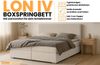 Deine Möbel 24 Boxspringbett LON IV Boxspring Komplettbett Polsterbett Bonellfederkernmatratzen (Cord Beige Creme Grau Dunkelgrau Graphit Schwarz, 3-St, Boxbett Cord Cord-Samt 140x200 160x200 180x200 200x200), inkl. Bettkasten Topper Matratzen H3 H4 Bild 4