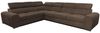 Wohnero24 Ecksofa L-Form PAVONE 5 330 x 260 cm – großes Chenille Sofa Dunkelbraun mit Schlaffunktion 190 x 125 cm& Bettkasten, verstellbare Kopfstütze Bild 3