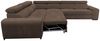 Wohnero24 Ecksofa L-Form PAVONE 5 330 x 260 cm – großes Chenille Sofa Dunkelbraun mit Schlaffunktion 190 x 125 cm& Bettkasten, verstellbare Kopfstütze Bild 5
