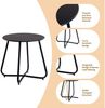 Beistelltisch Outdoor Balkontisch Rund Metall Wetterfest Schwarz Bild 5
