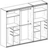 Wimex 'Saigon' Schwebetürenschrank, Faserplatte Weiß, 270x64x208 cm Bild 3