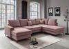 Wohnlandschaft >Rube< Liegefunktion, Stauraum, Cord rosa - 309x92x198cm (BxHxT) Bild 2