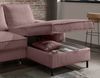 Wohnlandschaft >Rube< Liegefunktion, Stauraum, Cord rosa - 309x92x198cm (BxHxT) Bild 4