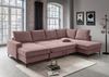 Wohnlandschaft >Rube< Liegefunktion, Stauraum, Cord rosa - 309x92x198cm (BxHxT) Bild 3