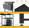 L-förmiger 120x70 Gaming Schreibtisch Ecktisch Ablagefächer Schwarz Bild 4