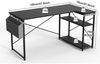 L-förmiger 120x70 Gaming Schreibtisch Ecktisch Ablagefächer Schwarz Bild 3