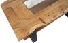 Couchtisch mit Glaseinsatz Baumkante 115 x 65 cm Akazie massiv natur schwarz PATRICK 136544549 Bild 5