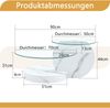 Couchtisch H 44 x T 90 x B 70 cm mit Sicherheitsglas, MDF in weißer Marmoroptik, 2 Ebenen Bild 5