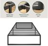 ZINUS Bettgestell Lorelei, moderner Bettrahmen mit integriertem Lattenrost, Gästebett (Packung, 1-tlg, Metallbett, Schwarz, 90x200 cm), Kinderleichter Aufbau, EcoFriendly Packaging, ohne Matratze Bild 3