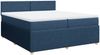 vidaXL Boxspringbett mit Matratze Blau 200x200 cm Stoff Bild 2