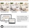 Merax Gepolstertes Sofa und Couch mit USB- und Typ-C-Anschlüssen, 3-Sitzer-Sofa mit zwei Getränkehaltern für Wohnzimmer, Wohnung, Lounge und Schlafzimmer – L-förmiges Schlafsofa, Beige Bild 5