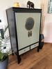 Chinesischer Hochzeitsschrank schwarz-oliv vintage verziert Schrank Kommode Sideboard Lowboard asiatisch orientalisch Fernost shabby-chic Landhaus Bild 3
