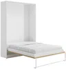 Vente-unique - BEGANIO Bett Holz, Platte BeigeWeiß - B 40 cm239,2 cm x H 225 cm x L 179 cm Bild 3