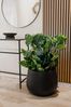 VIVANNO Blumentopf Pflanztopf Fiberglas GIRAR Anthrazit 42x37 cm Bild 2