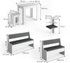 Eckbankgruppe Roman Weiß 180 x 150 cm mit Tisch Vicco Bild 3
