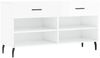 vidaXL Schuhbank Hochglanz-Weiß 102x35x55 cm Holzwerkstoff 829758 Bild 2