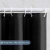 Duschvorhang 120x180 Textil Badvorhang Polyester Schwarz wasserabweisend Bild 2