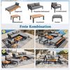 i@home Gartenlounge-Set Outdoor-Sitzgruppe mit freier Kombination, (6-tlg), robustem Metallrahmen, atmungsaktiven Kissen und Holztischen, Grau Bild 3