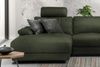 KAWOLA Sofa LOLA Ecksofa XL Leder moosgrün mit motorischer Relaxfunktion Recamiere links 84 x 178 x 304 cm Bild 4