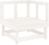 vidaXL Garten-Ecksofa Weiß Massivholz Kiefer 825367 Bild 2