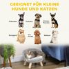 Haustierbett erhöht Hundesofa Katzenbett mit Kissen waschbar rutschfest Kiefer Holz Bild 4