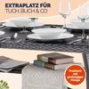 CASARIA® Polyrattan Gartentisch WPC 190x90x75cm grau Bild 4