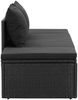 vidaXL Sonnenliege mit Auflage Poly Rattan Schwarz 46224 Bild 5