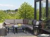 Gartencouchtisch Villac 75x50 cm von Brafab, aus pulverbeschichtetem Aluminium, modern, schwarz Bild 3