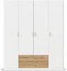 rauch Kleiderschrank, Drehtürenschrank GAMMA, 4-türig, 2 Schubkästen, Alpinweiß, 181 x 210 x 54 cm Bild 2