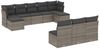 vidaXL 10-tlg. Garten-Sofagarnitur mit Kissen Grau Poly Rattan 3218290 Bild 2
