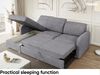 MEBLINI Schlafcouch mit Bettkasten - Ecksofa mit Schlaffunktion - Sofa mit Relaxfunktion und Kopfstützen - Couch L-Form - Eckcouch - Wohnlandschaft - EMERALD - 215x167x84cm - Dunkelgrau Webstoff Bild 5