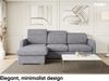 MEBLINI Schlafcouch mit Bettkasten - Ecksofa mit Schlaffunktion - Sofa mit Relaxfunktion und Kopfstützen - Couch L-Form - Eckcouch - Wohnlandschaft - EMERALD - 215x167x84cm - Dunkelgrau Webstoff Bild 2