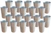Edelstahl Becher 500ml 20er-Set gehämmert Trinkbecher Metallbecher Camping Party Bild 1