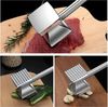 FOUORTUNATE-BEE Fleischklopfer Fleischklopfer Edelstahl doppelseitig Küchenhammer für Fleisch, Küchen Fleischhammer für Steak Hähnchen BBQ Grill Zartmacher Bild 4