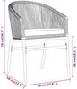 vidaXL 9-tlg. Garten-Essgruppe Grau 3099256 Bild 2