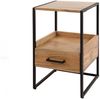 KAWOLA Nachttisch SHER Beistelltisch Akazie natur 1 Schublade 55 x 35 x 35 cm Bild 3