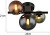 LED Deckenleuchte, Glas Kugel Spots, schwarz, H 20,5 cm Bild 4