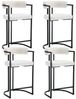 WAHSON OFFICE CHAIRS Barhocker 2er Set, Samt Küchenhocker Barstühle mit schwarzen Metallbeinen (4 St) Bild 4