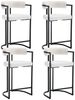 WAHSON OFFICE CHAIRS Barhocker 2er Set, Samt Küchenhocker Barstühle mit schwarzen Metallbeinen (4 St) Bild 5