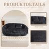 LVHOM Sitzsack XXL, Bean Bag mit Sitzpuff, Bodensofa mit 2 Kissen, 2-Sitzer-Sofa aus Chenille, 145x95x63cm Bild 5