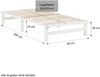 Holzbett 90x200 mit Matratze Bettkasten 2er Set Holzbettrahmen Weiß Palettenbett Einzelbett Bett Massiv Holz Bild 3